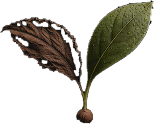 The Furrow mark, two leaves rising from one seed